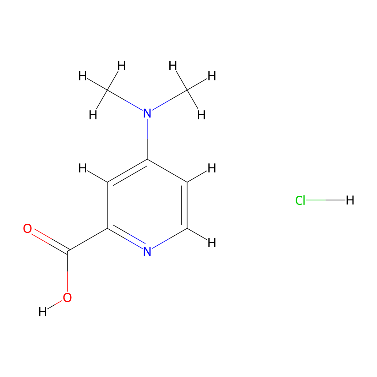 4-(Dimethylamino)picolinic acid hydrochloride molecular structure, CAS 1176419-71-8