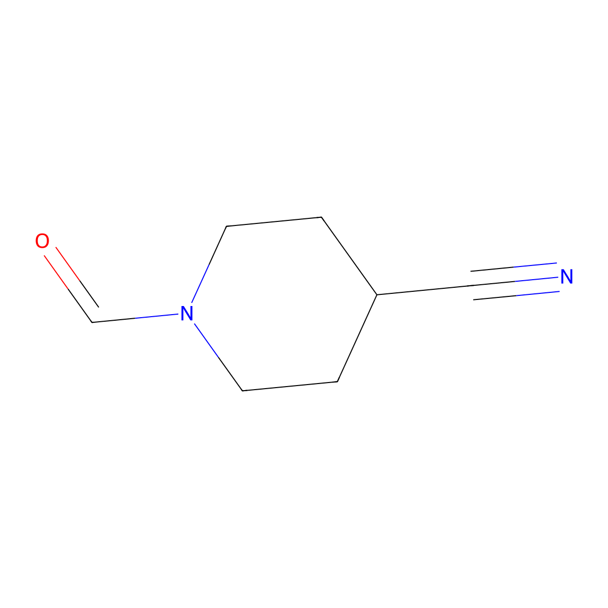 1-Formylpiperidine-4-carbonitrile molecular structure, CAS 1176419-76-3