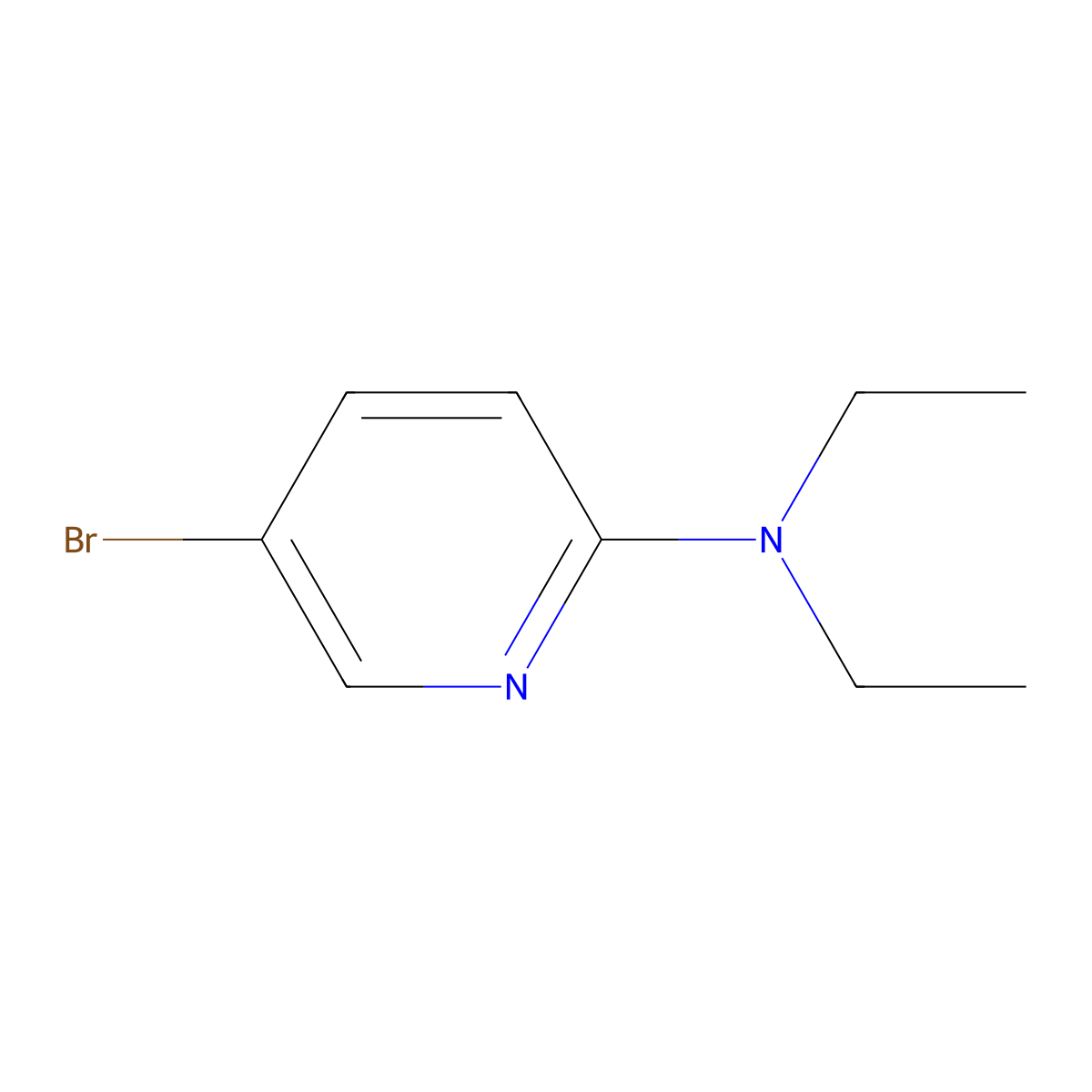 5-bromo-N,N-diethylpyridin-2-amine molecular structure, CAS 1176424-62-6