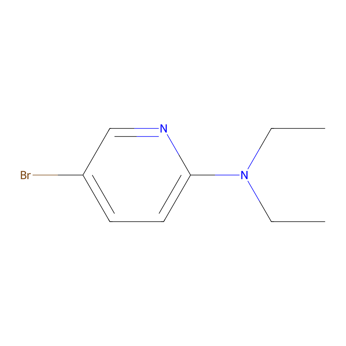 5-bromo-N,N-diethylpyridin-2-amine molecular structure, CAS 1176424-62-6