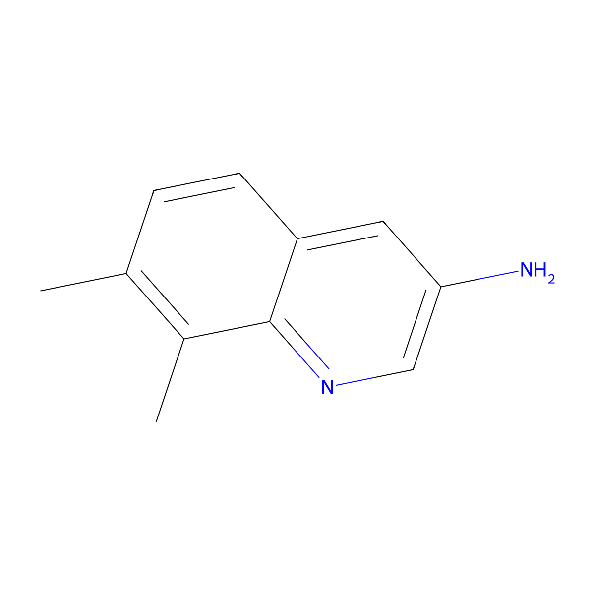 7,8-Dimethylquinolin-3-amine molecular structure, CAS 1176431-51-8