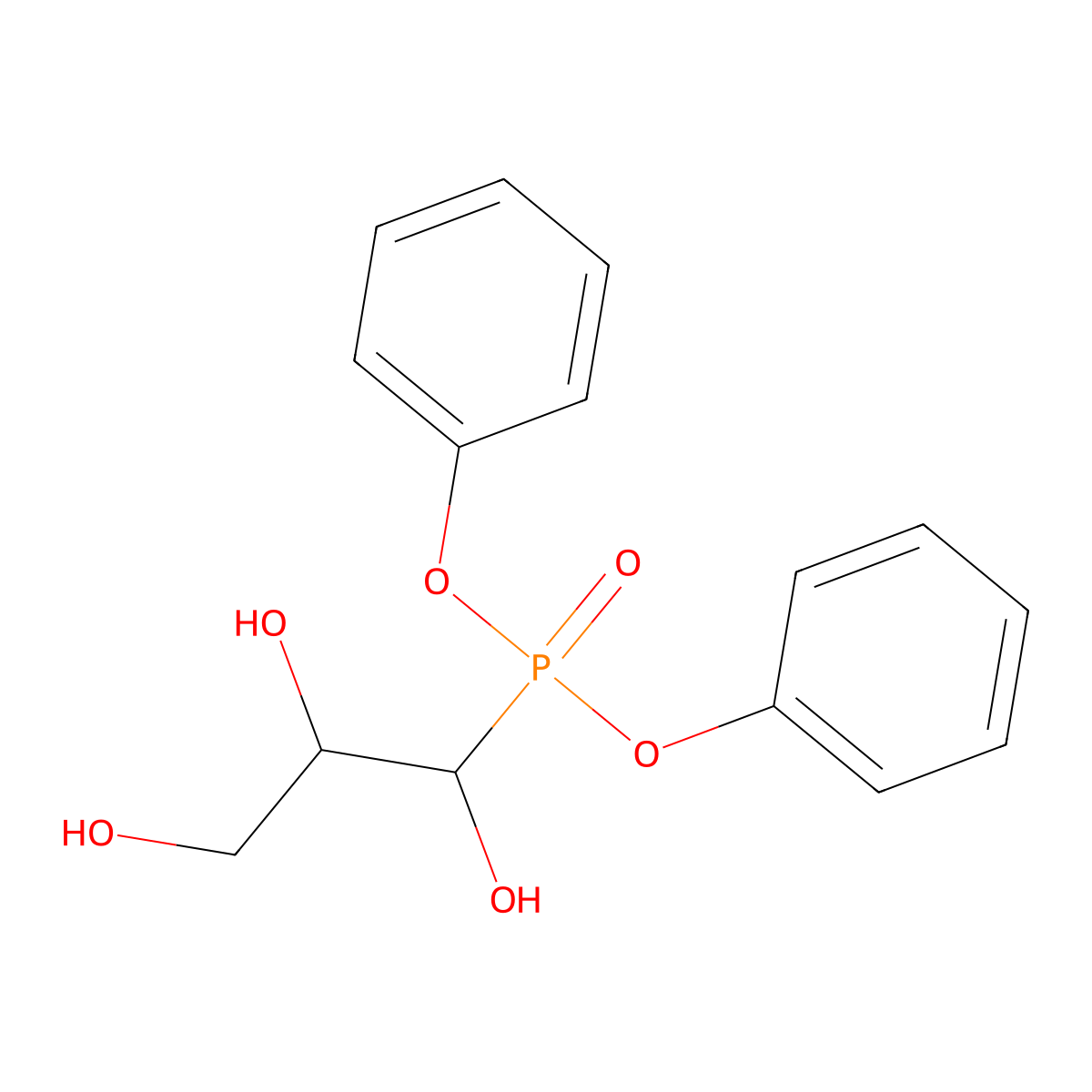 Diphenyl [(1S,2R)-1,2,3-trihydroxypropyl]phosphonate molecular structure, CAS 1176448-22-8