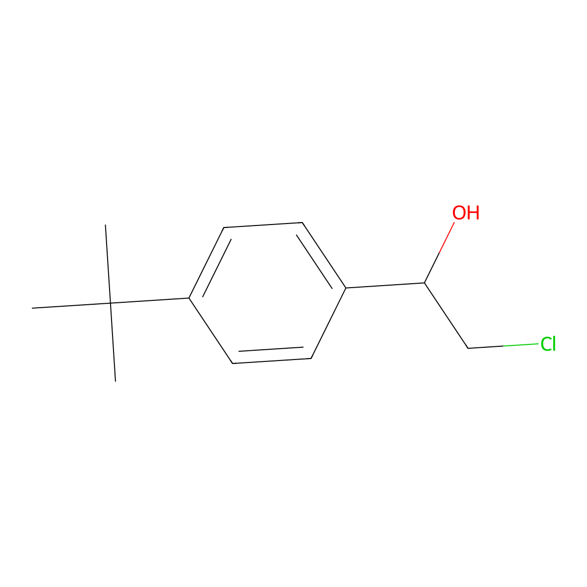 (1S)-1-(4-tert-butylphenyl)-2-chloroethan-1-ol molecular structure, CAS 1176448-61-5