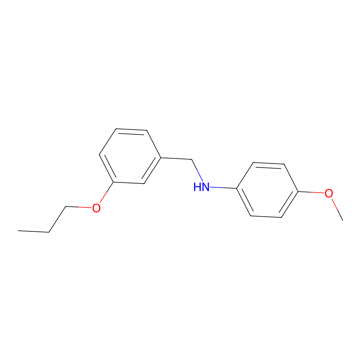 N-(4-Methoxyphenyl)-3-propoxybenzenemethanamine molecular structure, CAS 1176449-41-4
