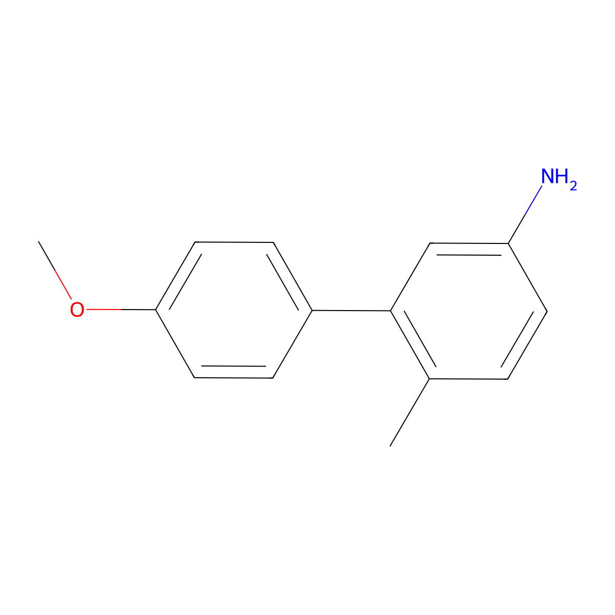 4'-Methoxy-6-methyl-(1,1'-biphenyl)-3-amine molecular structure, CAS 1176460-56-2
