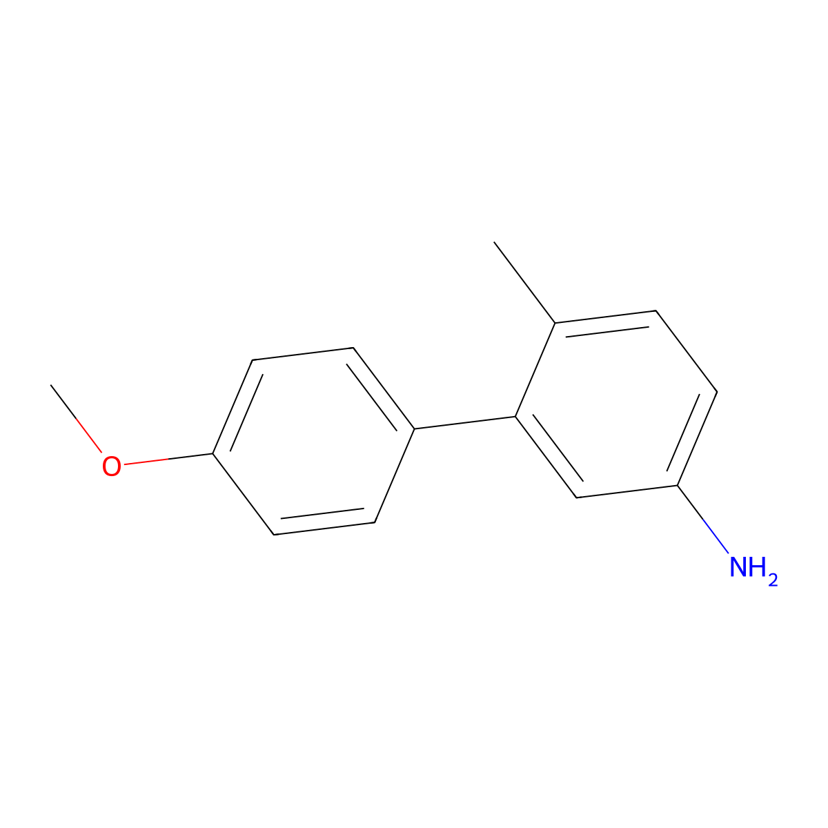 4'-Methoxy-6-methyl-(1,1'-biphenyl)-3-amine molecular structure, CAS 1176460-56-2