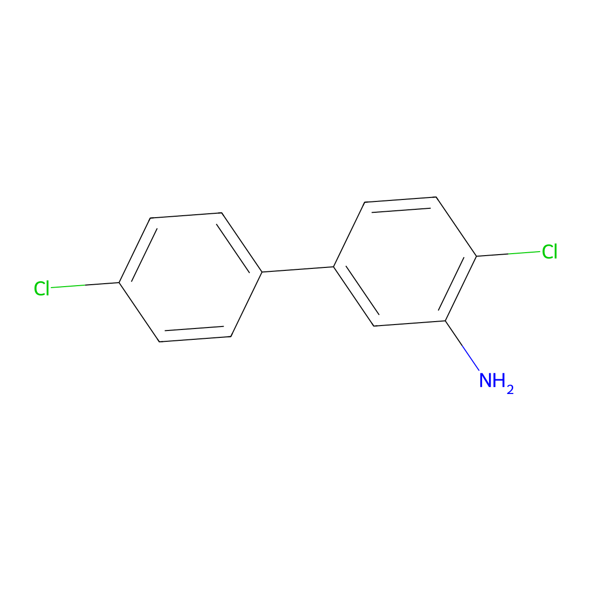 4,4'-Dichloro-[1,1'-biphenyl]-3-amine molecular structure, CAS 1176472-35-7