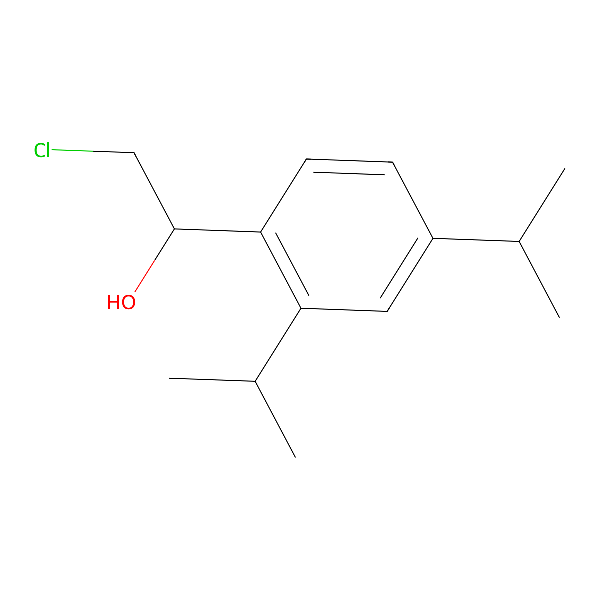 (1S)-1-[2,4-Bis(propan-2-yl)phenyl]-2-chloroethan-1-ol molecular structure, CAS 1176488-51-9