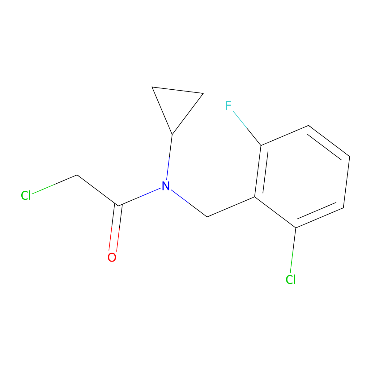 2-Chloro-N-(2-chloro-6-fluorobenzyl)-N-cyclopropylacetamide molecular structure, CAS 1176494-47-5