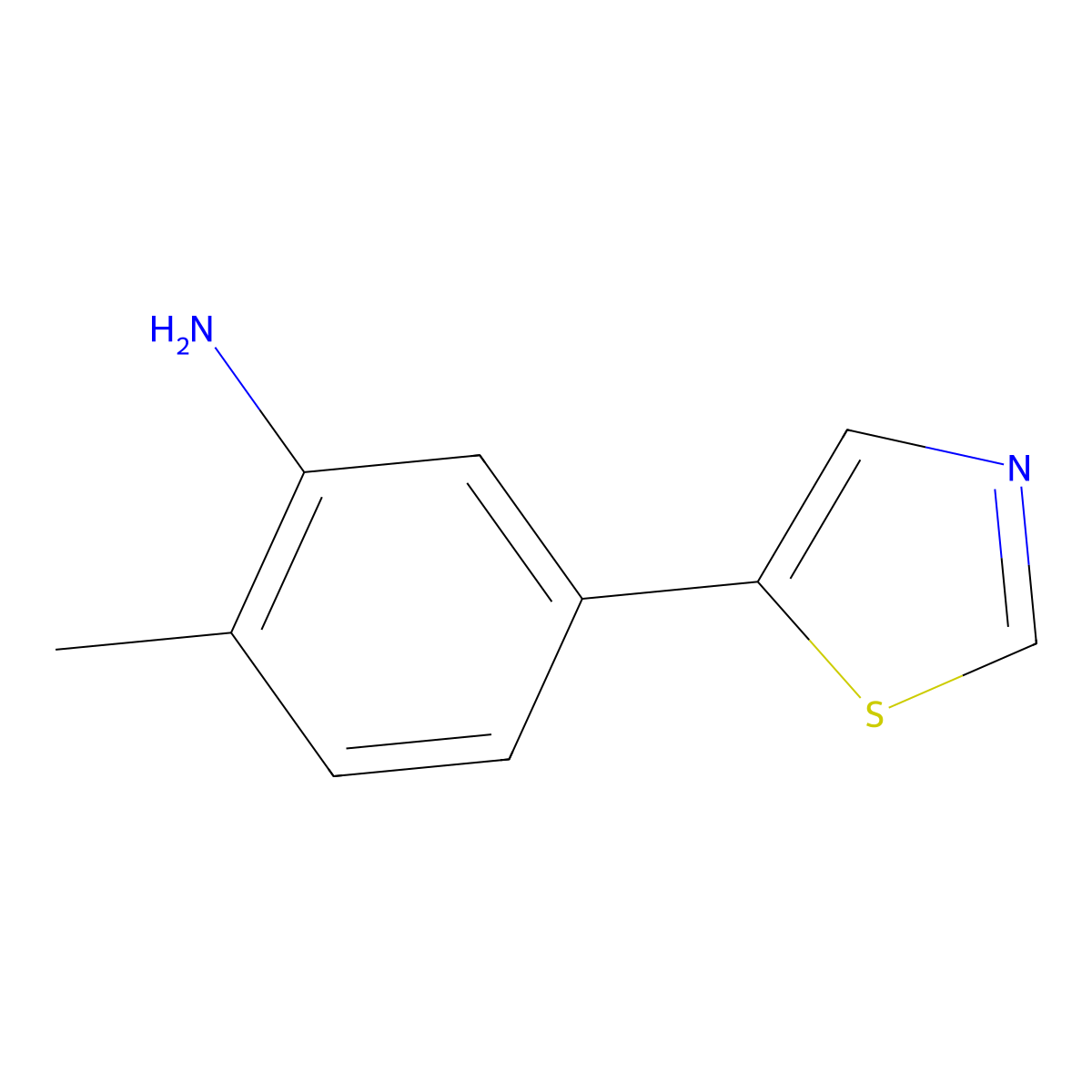 2-Methyl-5-(1,3-thiazol-5-yl)aniline molecular structure, CAS 1176498-79-5