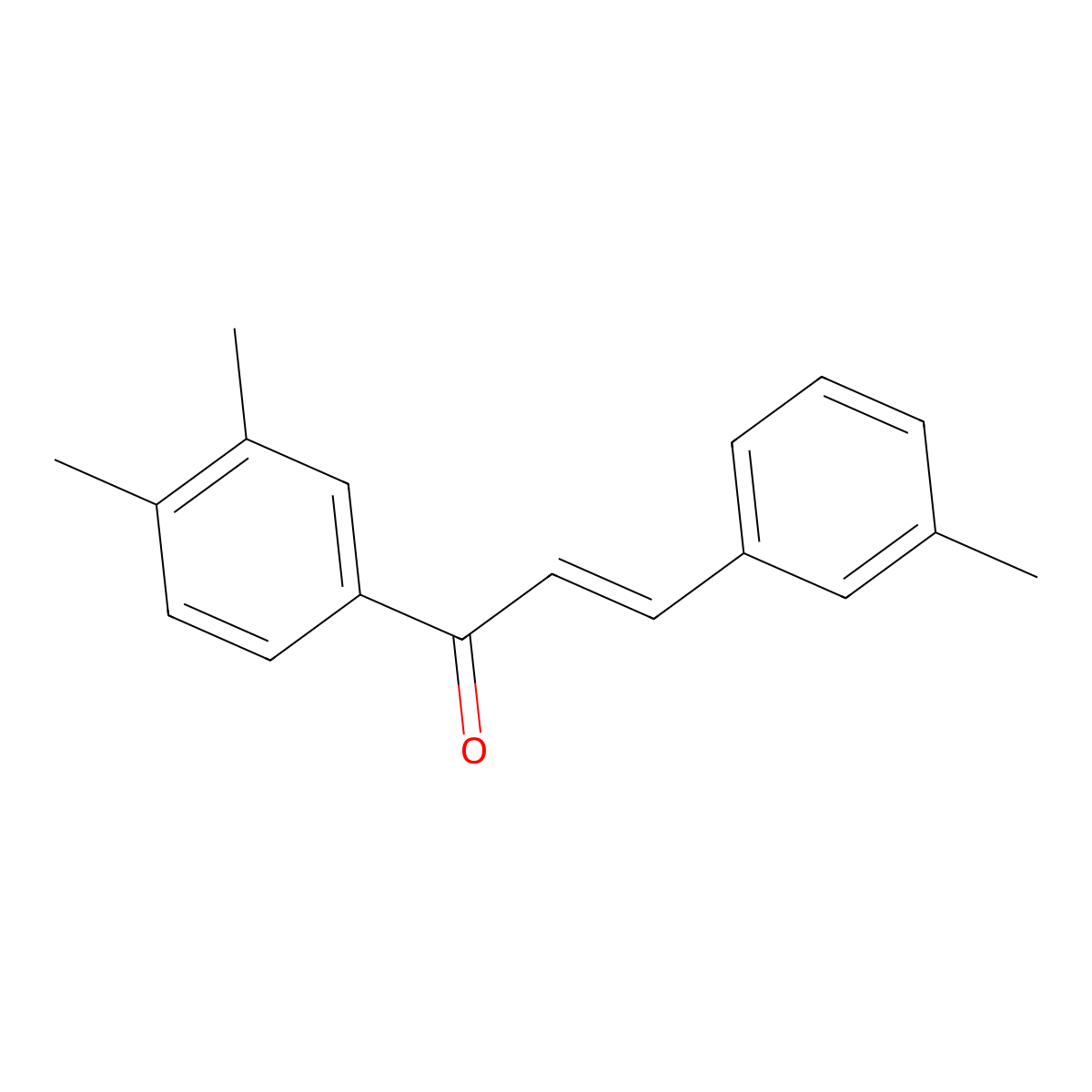 (2E)-1-(3,4-Dimethylphenyl)-3-(3-methylphenyl)prop-2-en-1-one molecular structure, CAS 1176512-55-2
