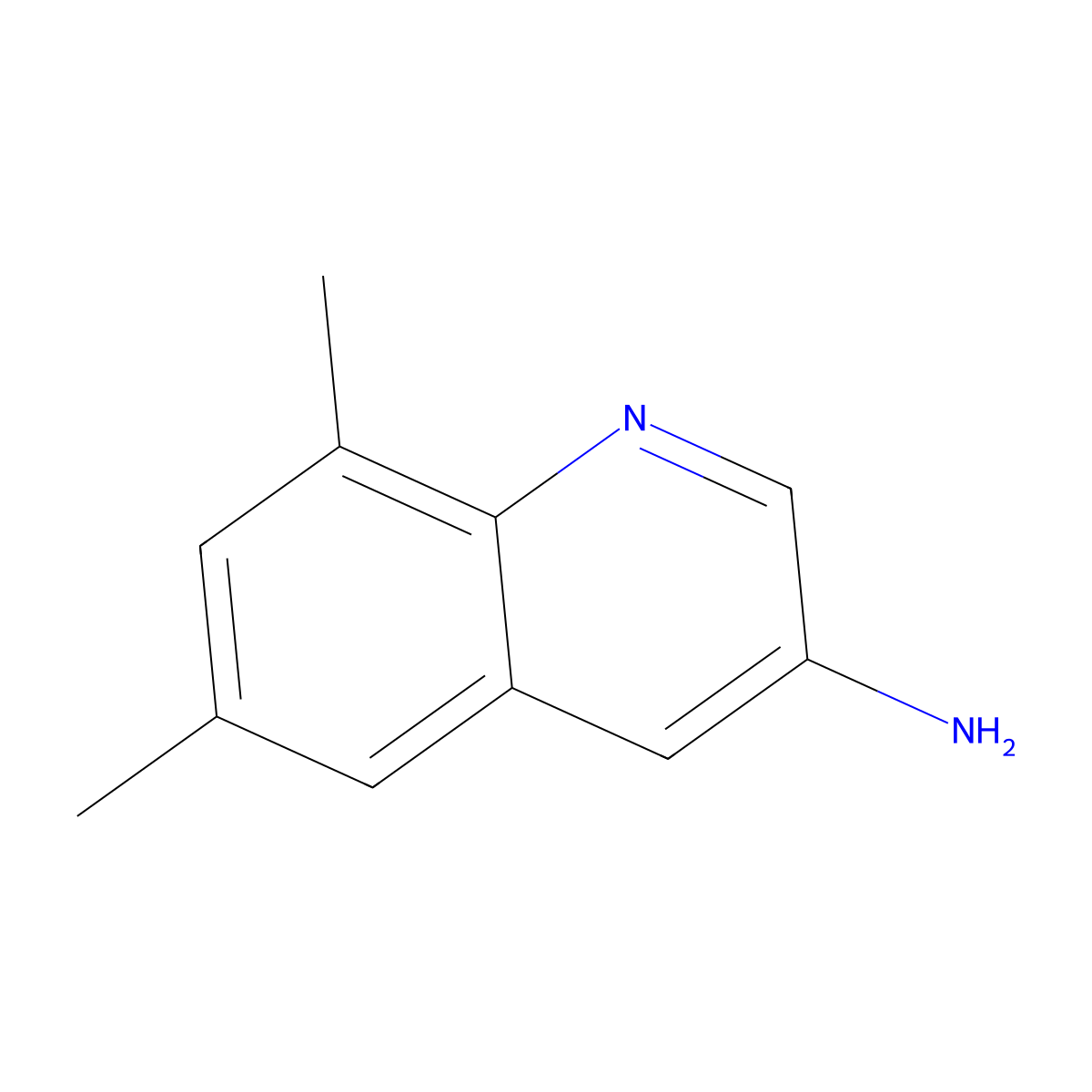6,8-Dimethylquinolin-3-amine molecular structure, CAS 1176512-93-8