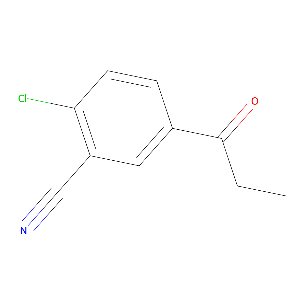 2-Chloro-5-(1-oxopropyl)benzonitrile molecular structure, CAS 1176513-00-0