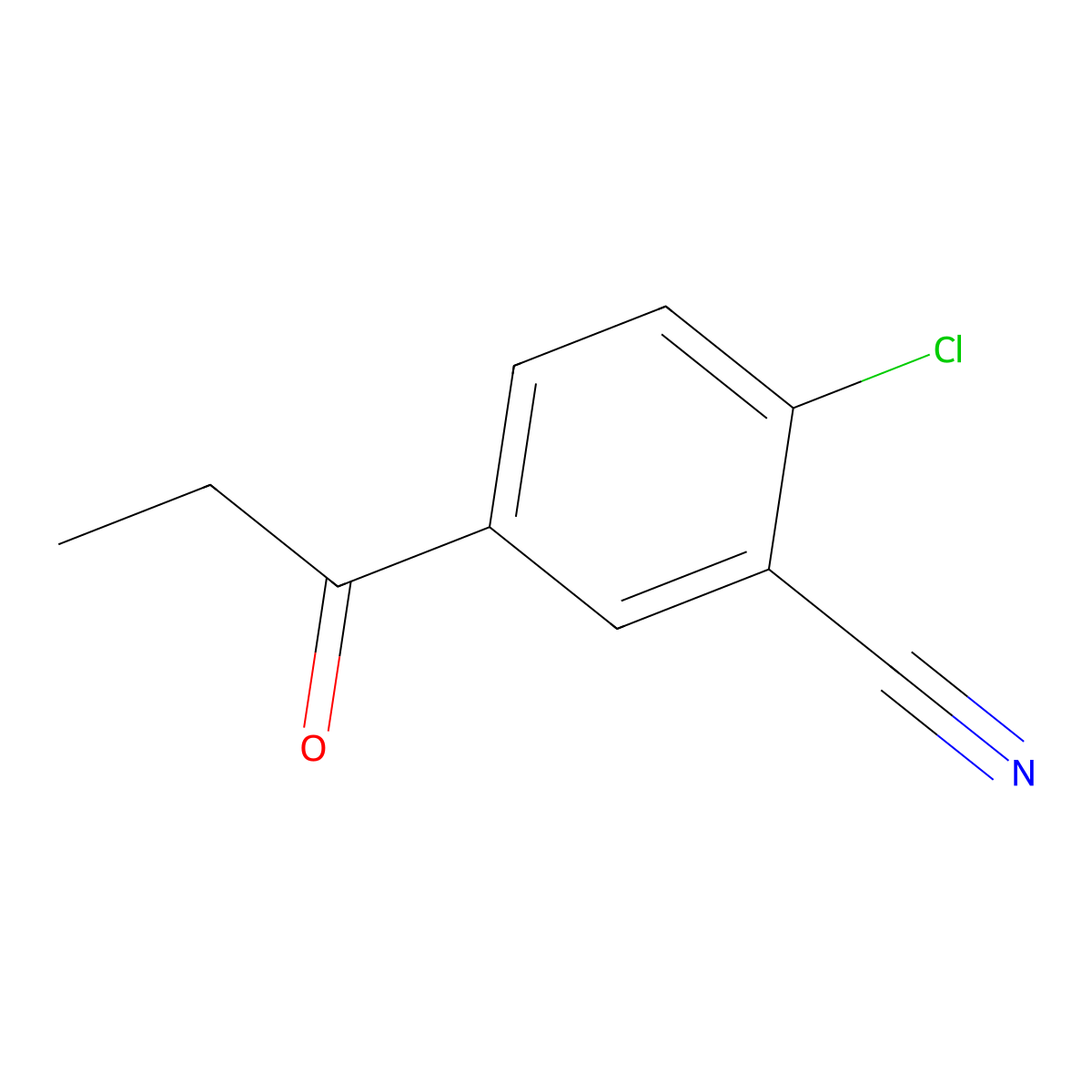 2-Chloro-5-(1-oxopropyl)benzonitrile molecular structure, CAS 1176513-00-0