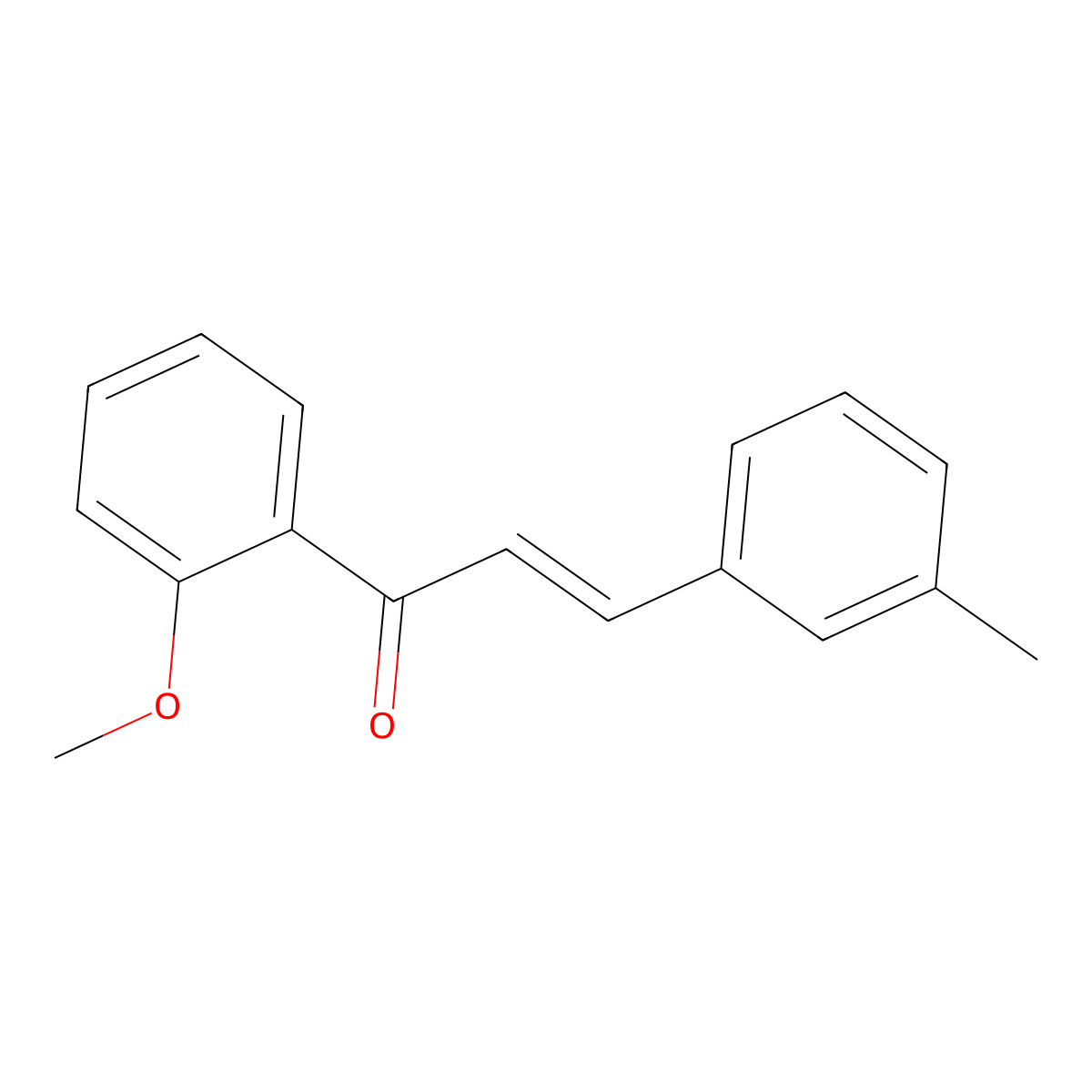 (2E)-1-(2-Methoxyphenyl)-3-(3-methylphenyl)prop-2-en-1-one molecular structure, CAS 1176514-42-3