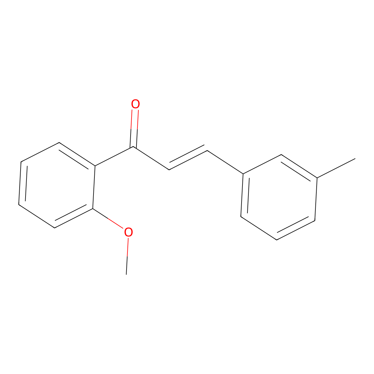 (2E)-1-(2-Methoxyphenyl)-3-(3-methylphenyl)prop-2-en-1-one molecular structure, CAS 1176514-42-3