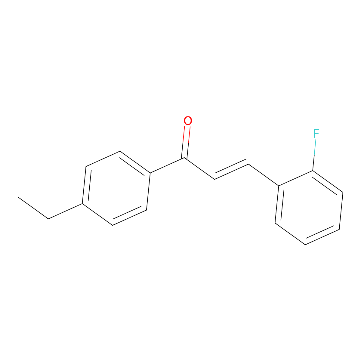 (2E)-1-(4-Ethylphenyl)-3-(2-fluorophenyl)prop-2-en-1-one molecular structure, CAS 1176515-70-0