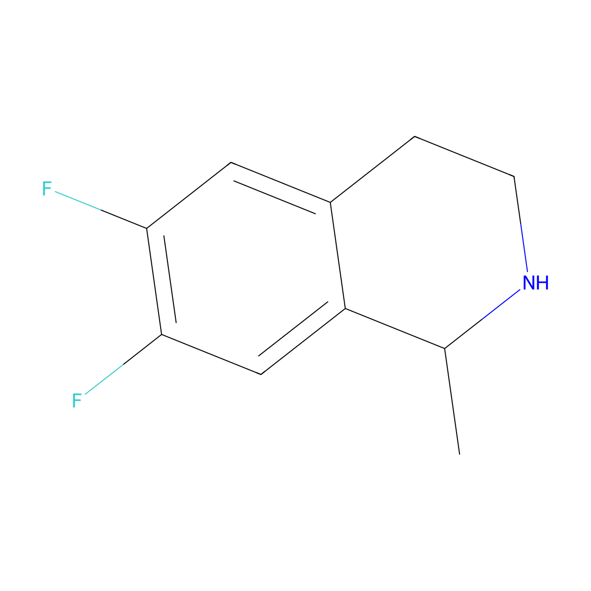 6,7-Difluoro-1-methyl-1,2,3,4-tetrahydroisoquinoline molecular structure, CAS 1176518-81-2