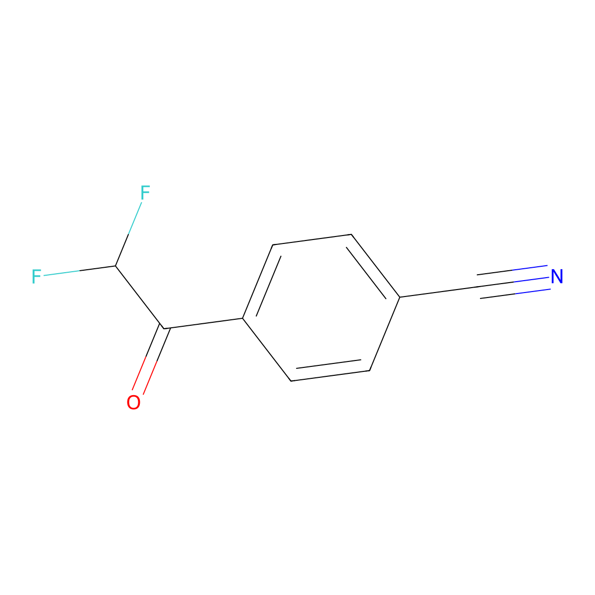 4-(2,2-Difluoroacetyl)benzonitrile molecular structure, CAS 1176519-89-3