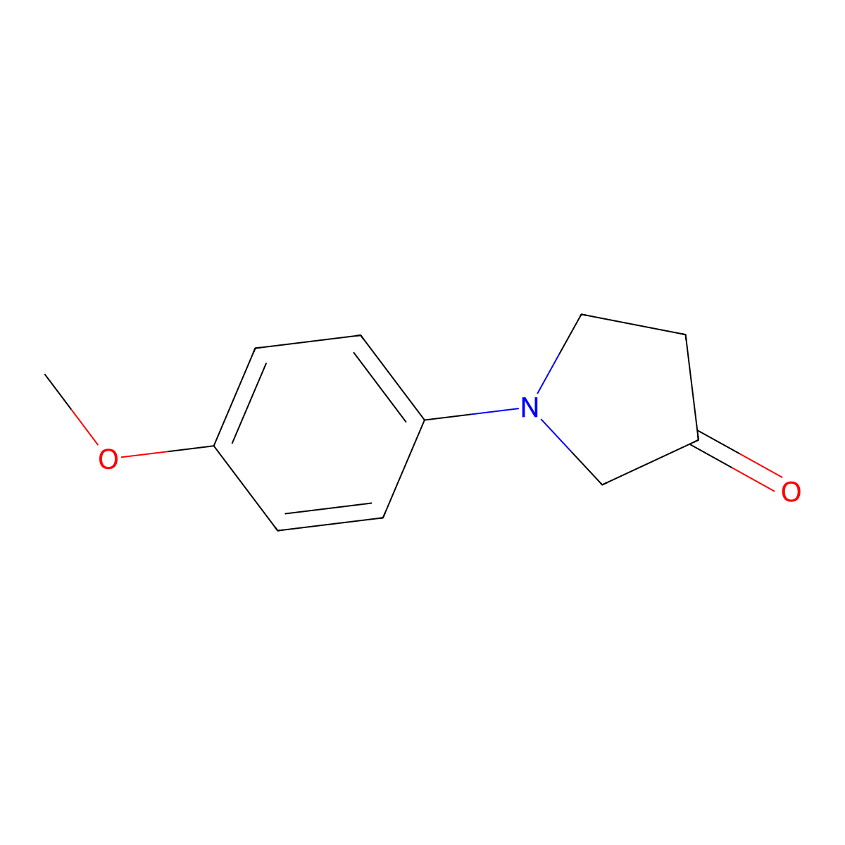 1-(4-Methoxyphenyl)pyrrolidin-3-one molecular structure, CAS 117652-42-3