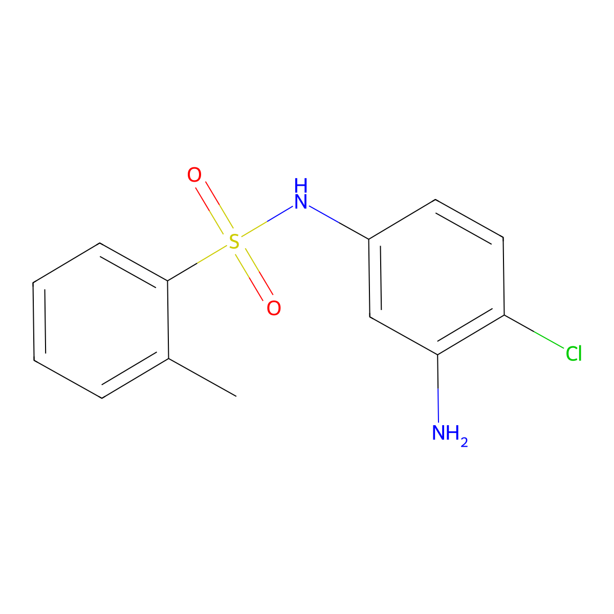 N-(3-amino-4-chlorophenyl)-2-methylbenzene-1-sulfonamide molecular structure, CAS 1176539-05-1