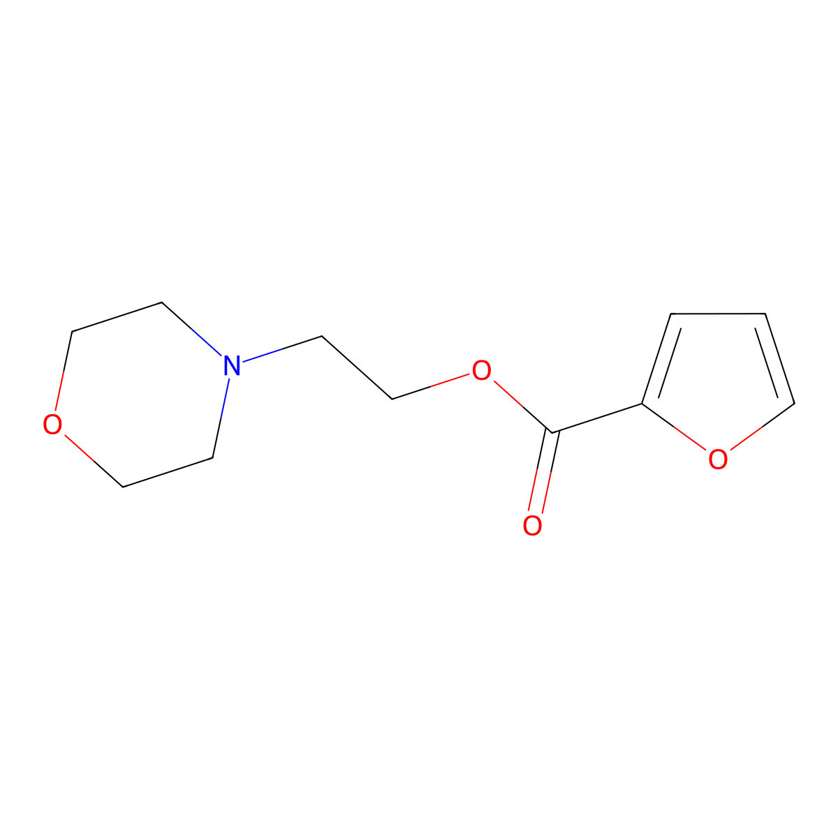 2-Morpholin-4-ylethyl furan-2-carboxylate molecular structure, CAS 117654-00-9