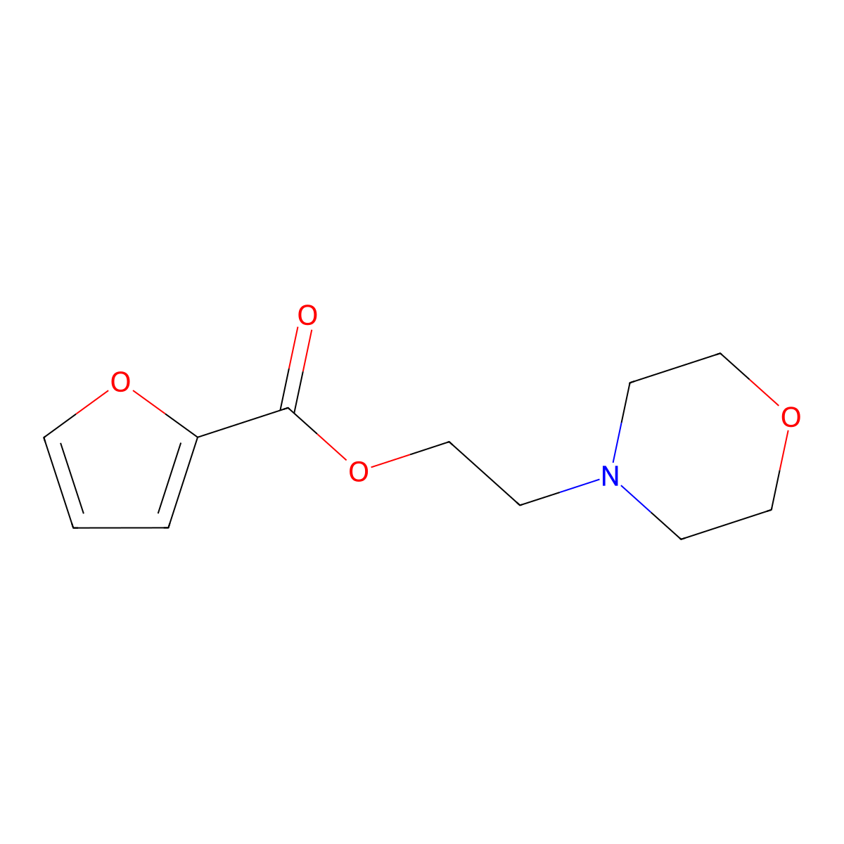 2-Morpholin-4-ylethyl furan-2-carboxylate molecular structure, CAS 117654-00-9