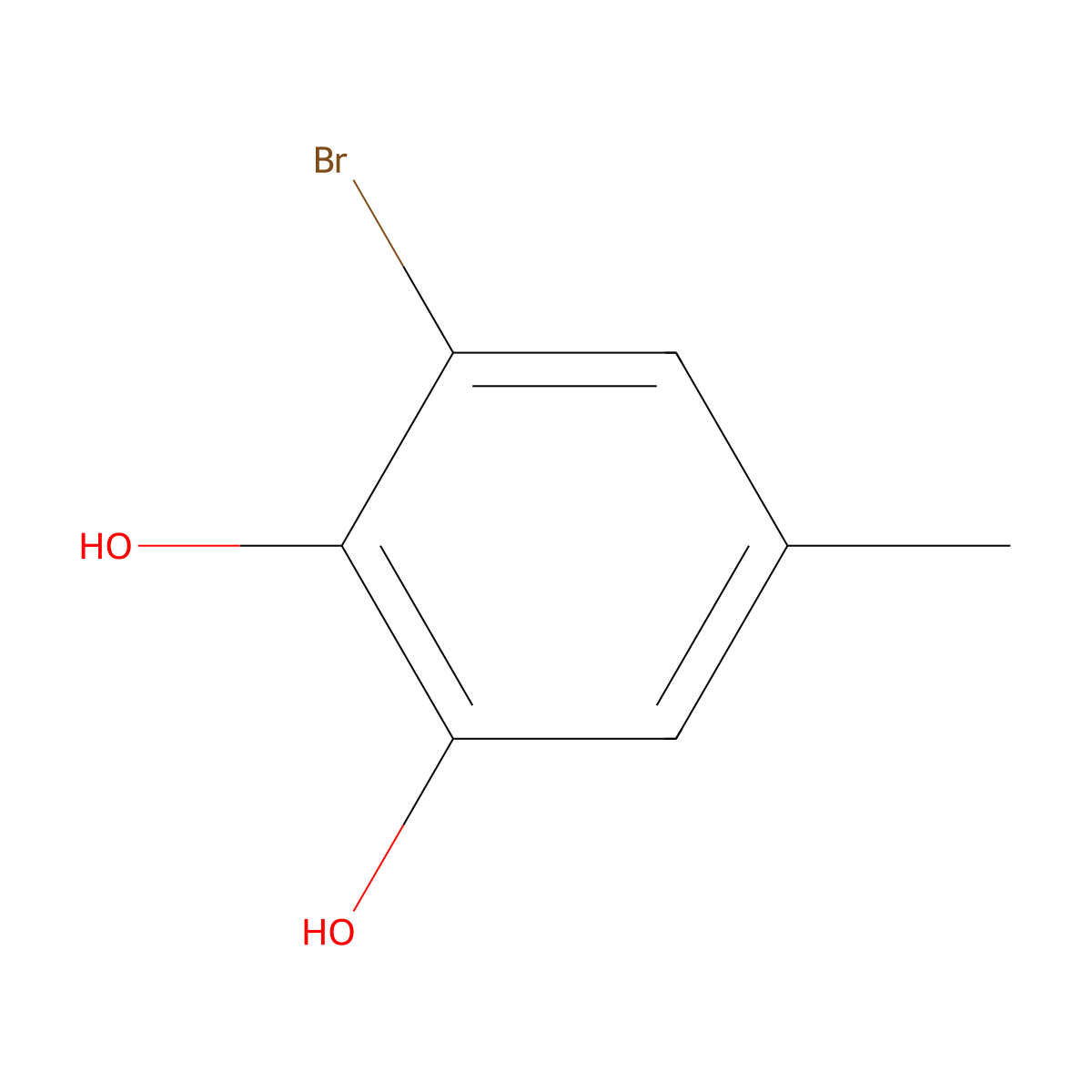 3-Bromo-5-methylbenzene-1,2-diol molecular structure, CAS 117654-19-0