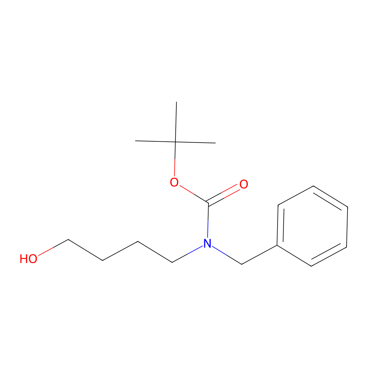 tert-Butyl benzyl(4-hydroxybutyl)carbamate molecular structure, CAS 117654-86-1