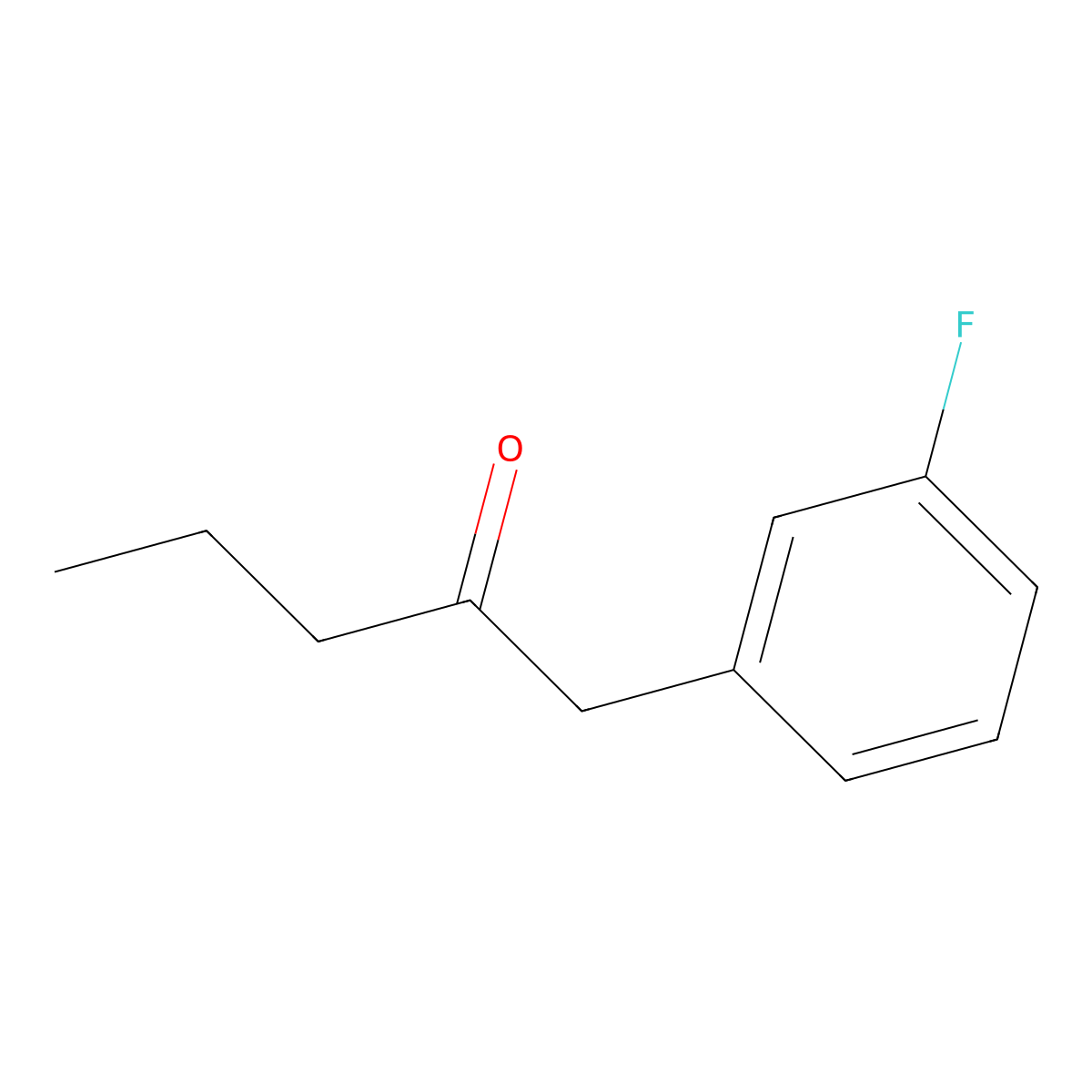 1-(3-Fluorophenyl)pentan-2-one molecular structure, CAS 1176544-30-1