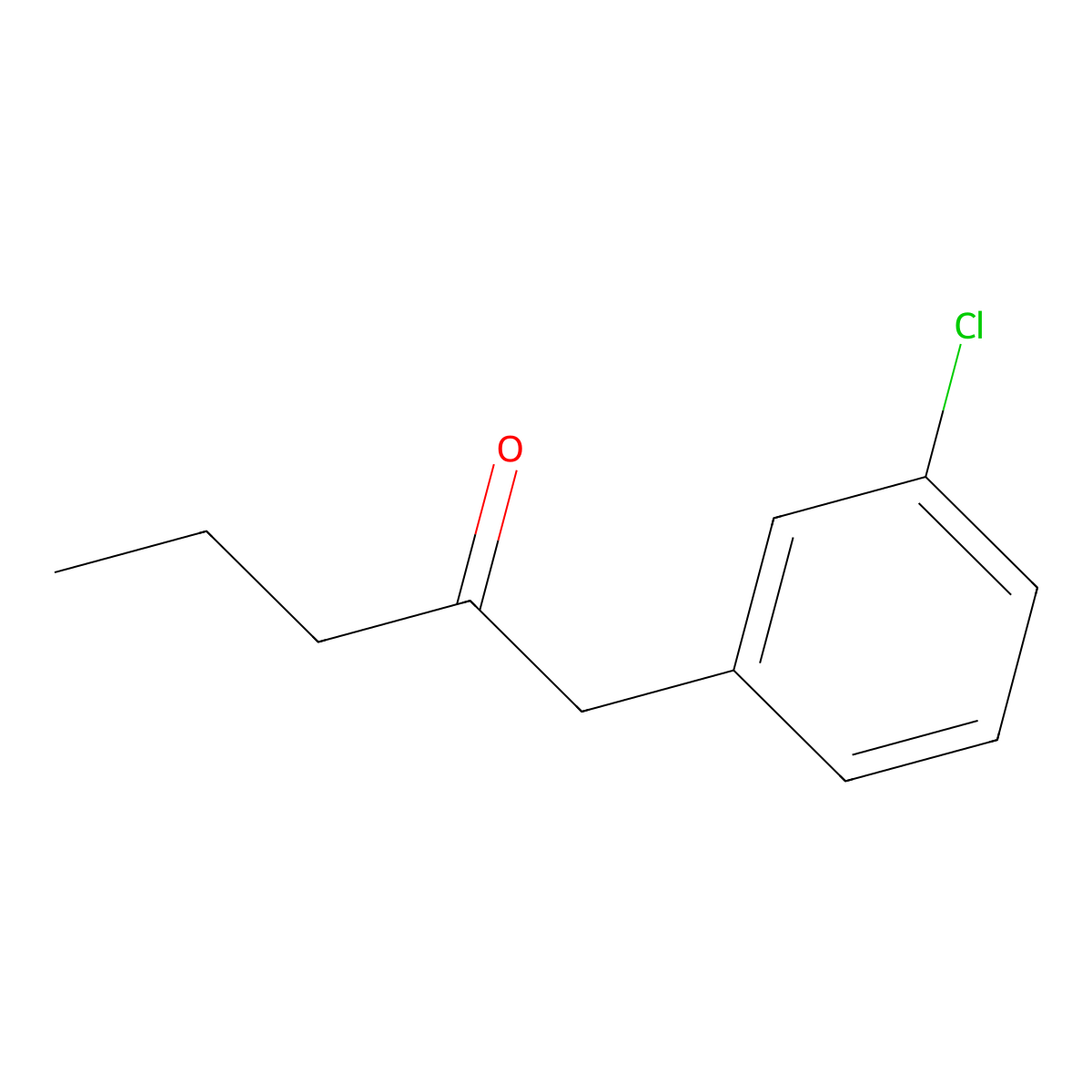 1-(3-Chlorophenyl)pentan-2-one molecular structure, CAS 1176552-61-6