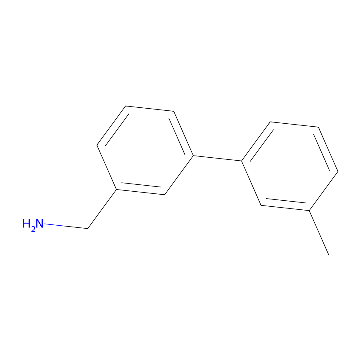 [3-(3-Methylphenyl)phenyl]methanamine molecular structure, CAS 1176552-92-3