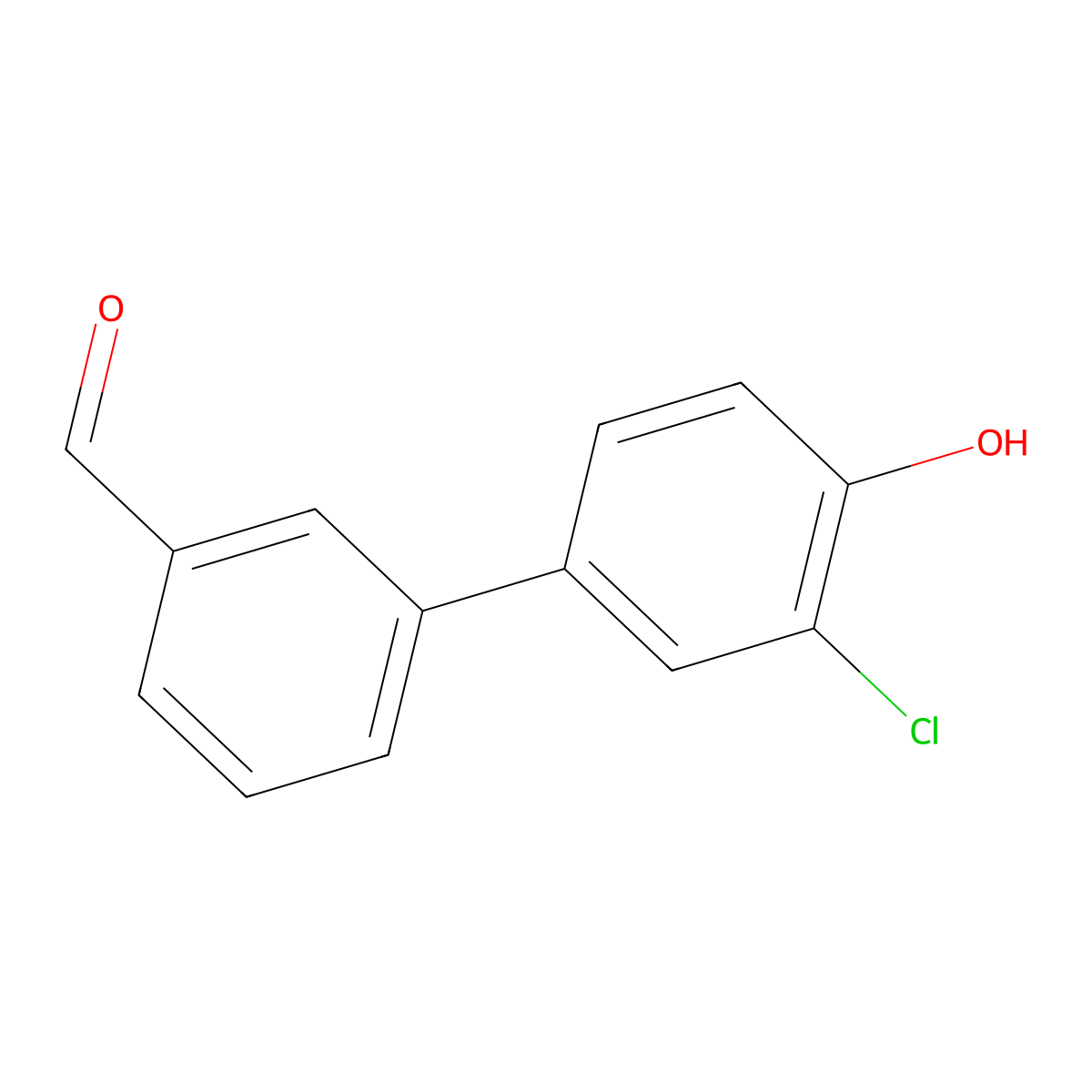2-Chloro-4-(3-formylphenyl)phenol molecular structure, CAS 1176562-05-2