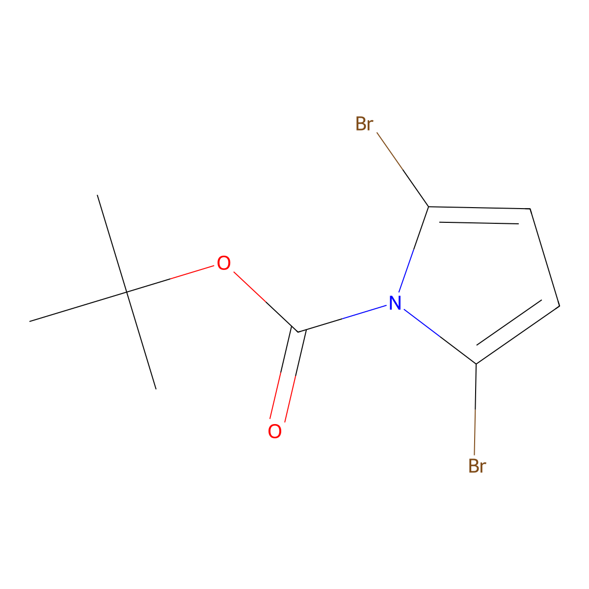 tert-Butyl 2,5-dibromo-1H-pyrrole-1-carboxylate molecular structure, CAS 117657-38-2