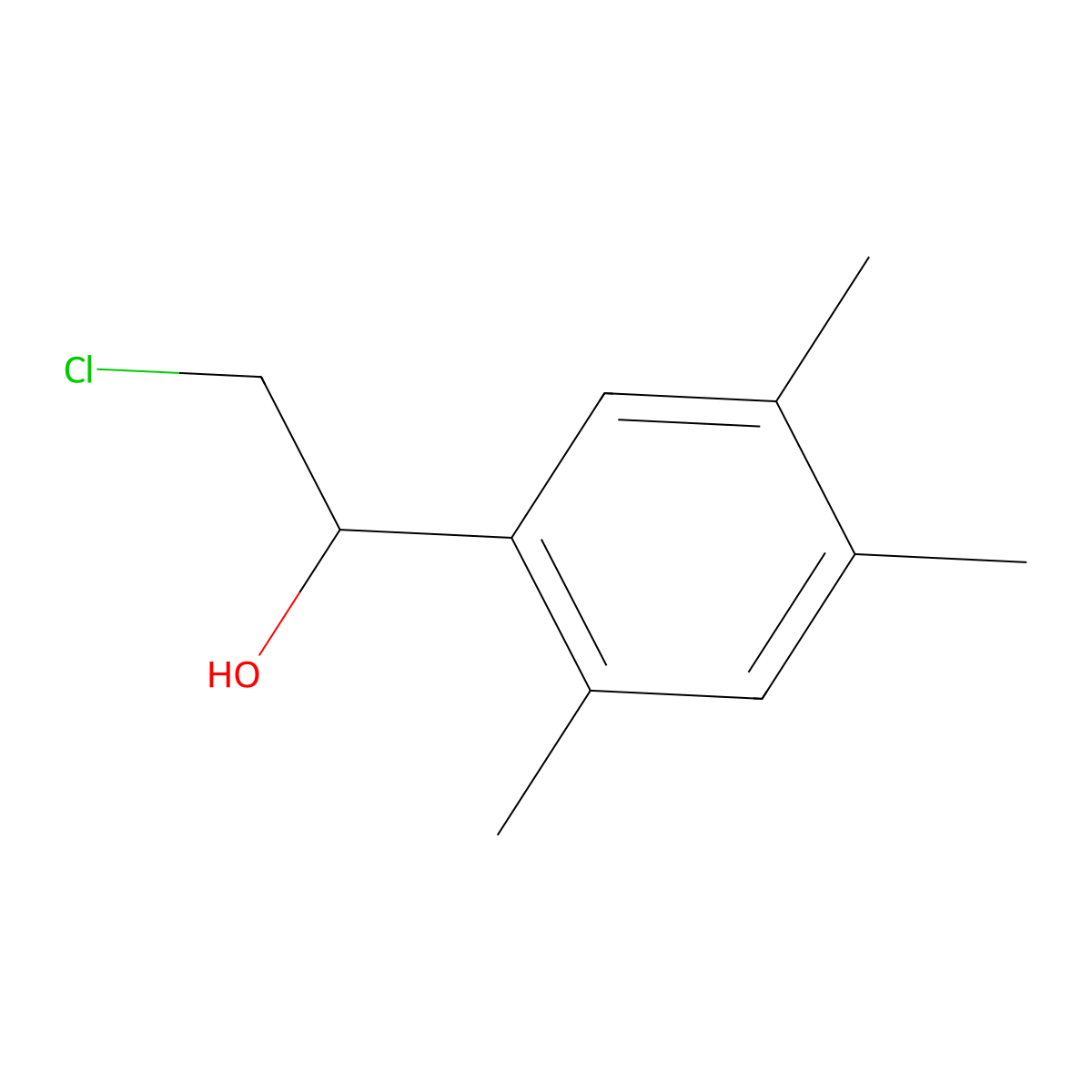 (1R)-2-Chloro-1-(2,4,5-trimethylphenyl)ethan-1-ol molecular structure, CAS 1176575-44-2