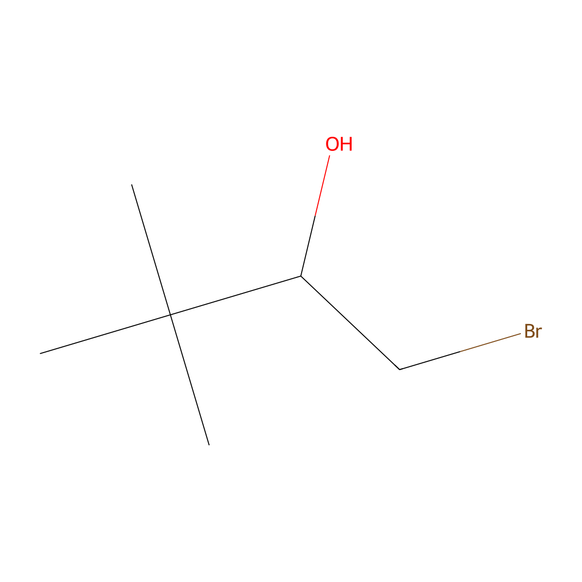 1-Bromo-3,3-dimethyl-2-butanol molecular structure, CAS 117658-14-7