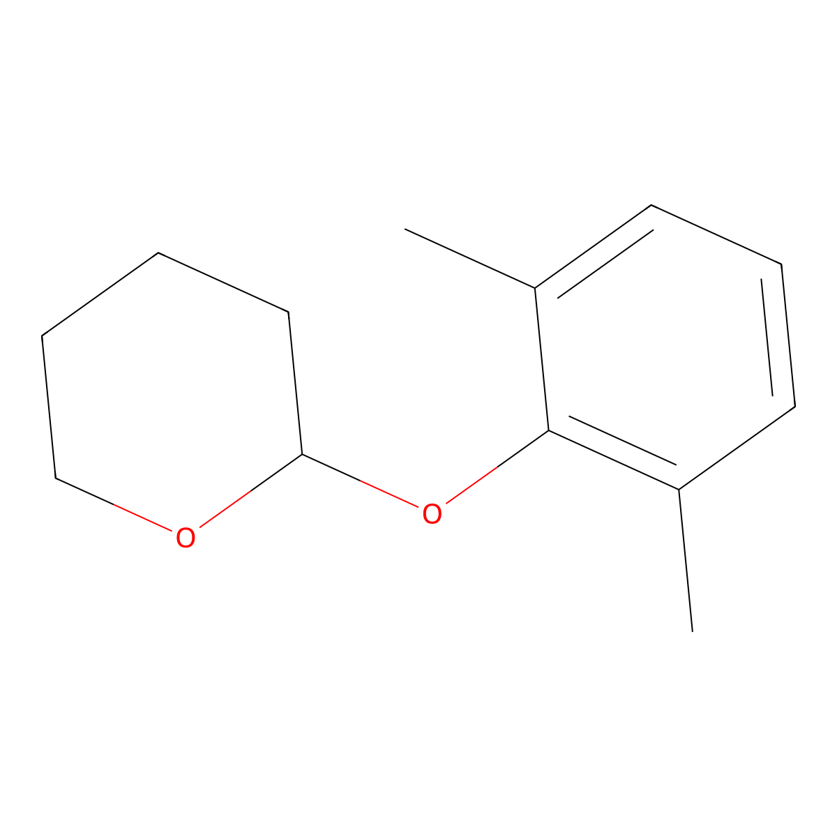 2-(2,6-Dimethylphenoxy)oxane molecular structure, CAS 117658-42-1