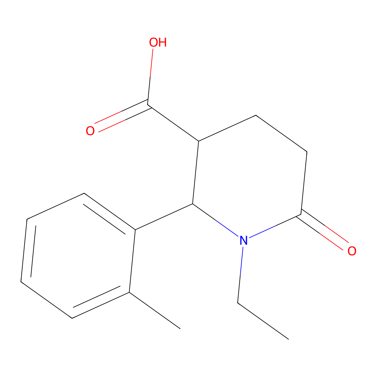 (2R,3R)-1-Ethyl-6-oxo-2-o-tolyl-piperidine-3-carboxylic acid molecular structure, CAS 1176604-61-7