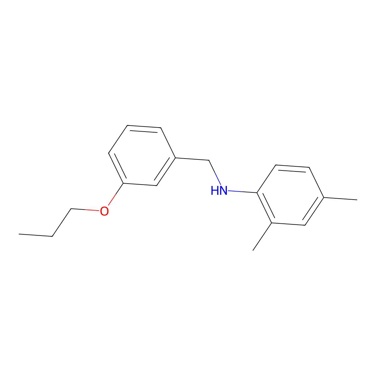 N-(2,4-Dimethylphenyl)-3-propoxybenzenemethanamine molecular structure, CAS 1176608-49-3