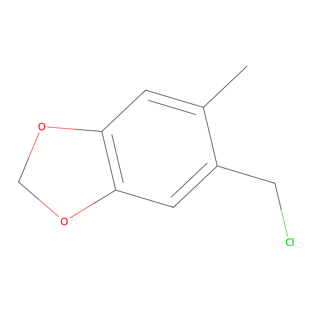 5-(Chloromethyl)-6-methylbenzo[d][1,3]dioxole molecular structure, CAS 117661-72-0