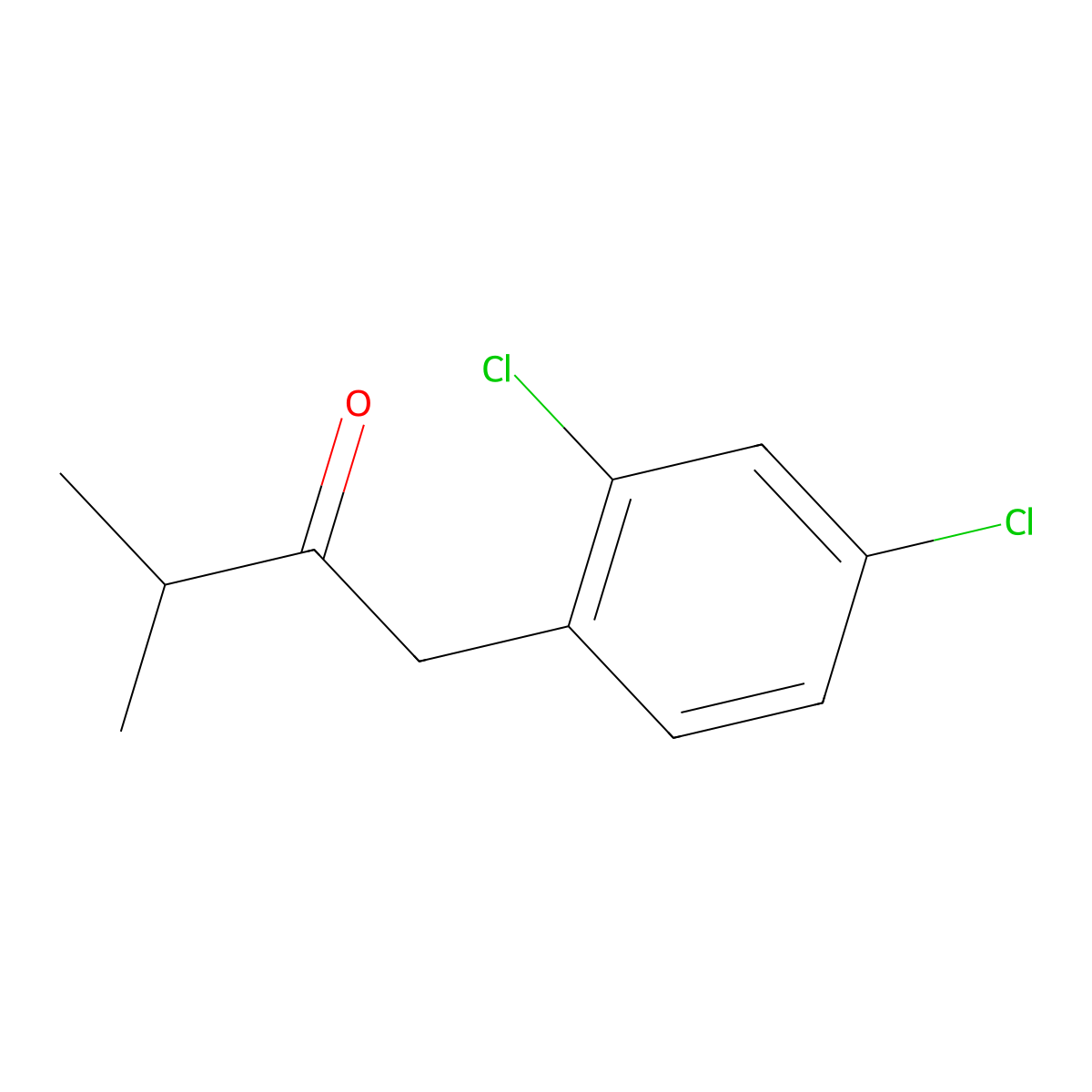 1-(2,4-Dichlorophenyl)-3-methylbutan-2-one molecular structure, CAS 1176615-13-6