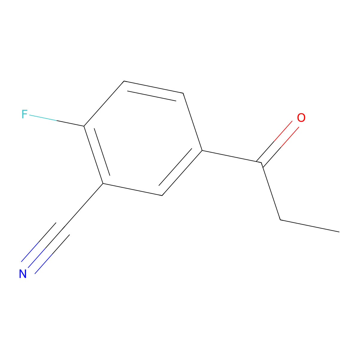 2-Fluoro-5-propionylbenzonitrile molecular structure, CAS 1176617-95-0