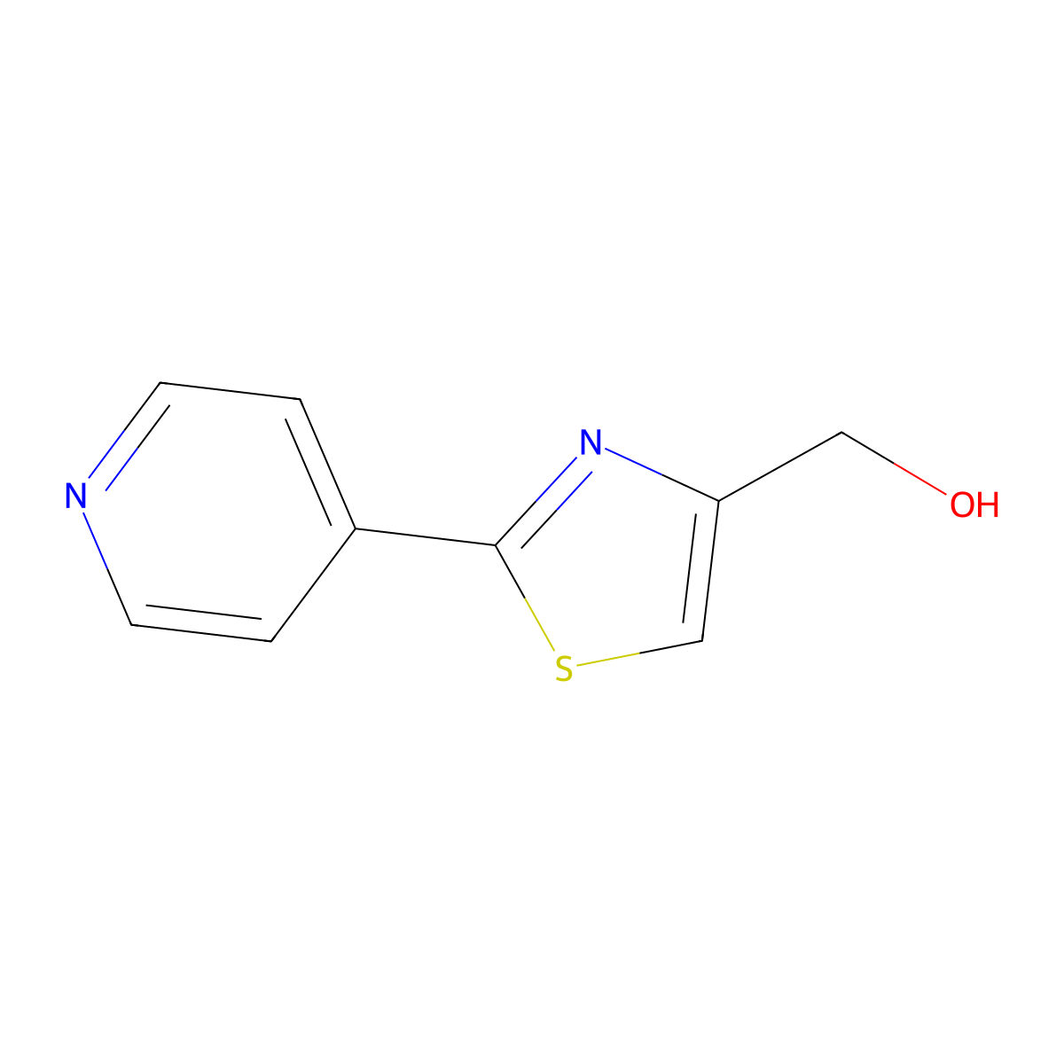 [2-(Pyridin-4-yl)-1,3-thiazol-4-yl]methanol molecular structure, CAS 1176618-90-8