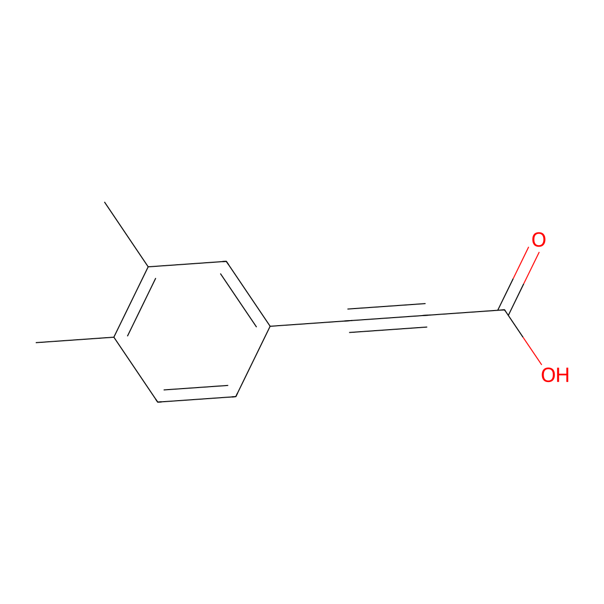 3-(3,4-Dimethylphenyl)propiolic acid molecular structure, CAS 1176621-04-7