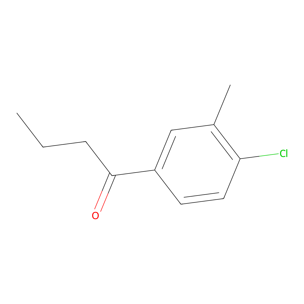 4'-Chloro-3'-methylbutyrophenone molecular structure, CAS 1176626-36-0