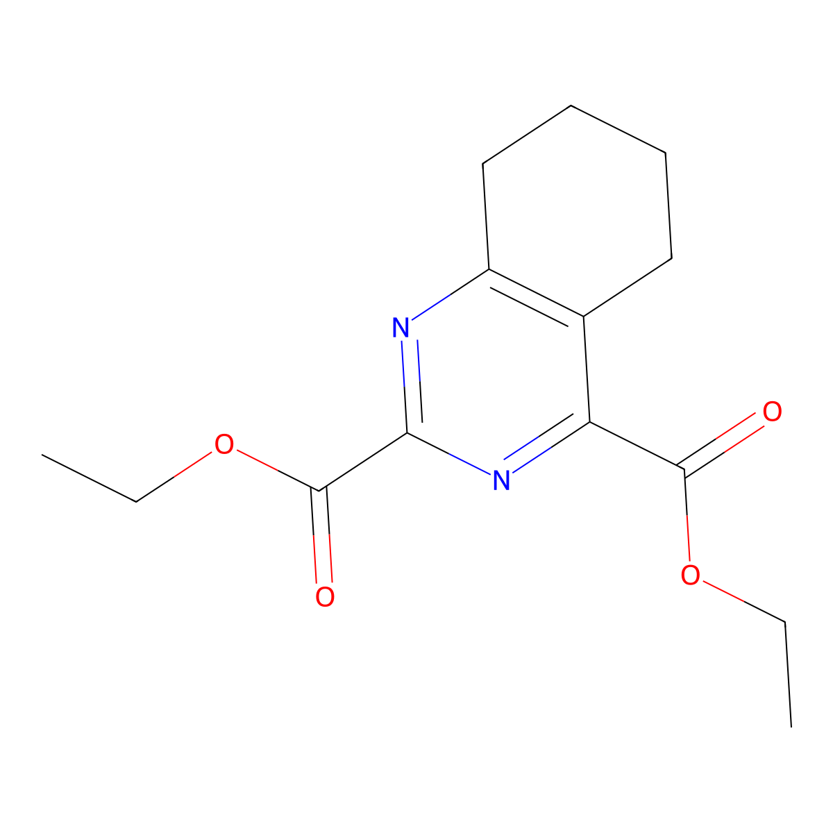 2,4-Diethyl 5,6,7,8-tetrahydroquinazoline-2,4-dicarboxylate molecular structure, CAS 117663-61-3
