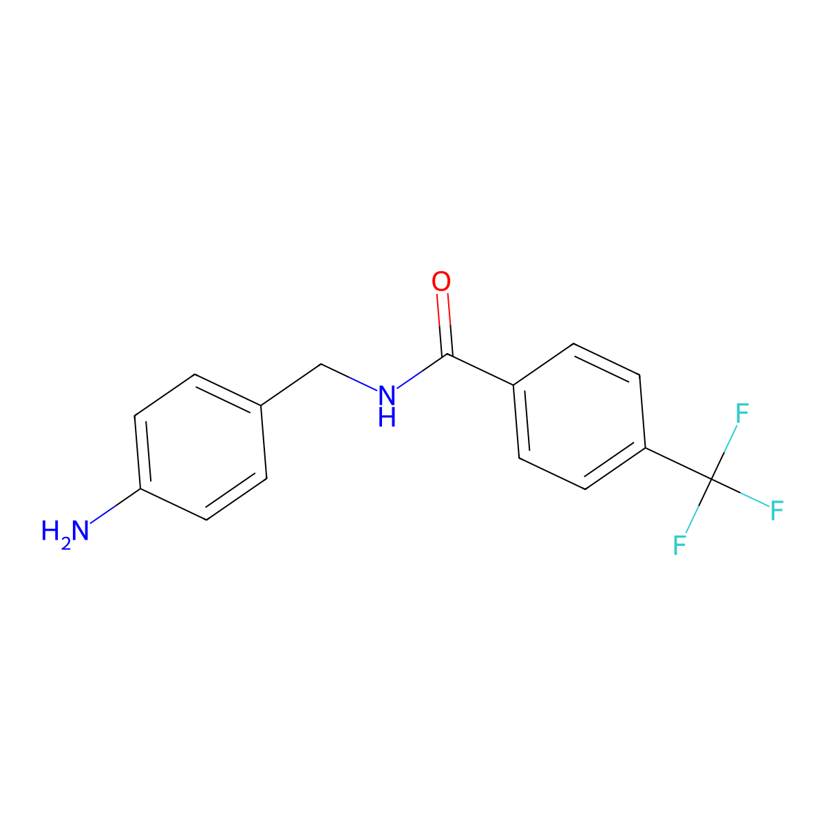 N-[(4-aminophenyl)methyl]-4-(trifluoromethyl)benzamide molecular structure, CAS 1176631-77-8
