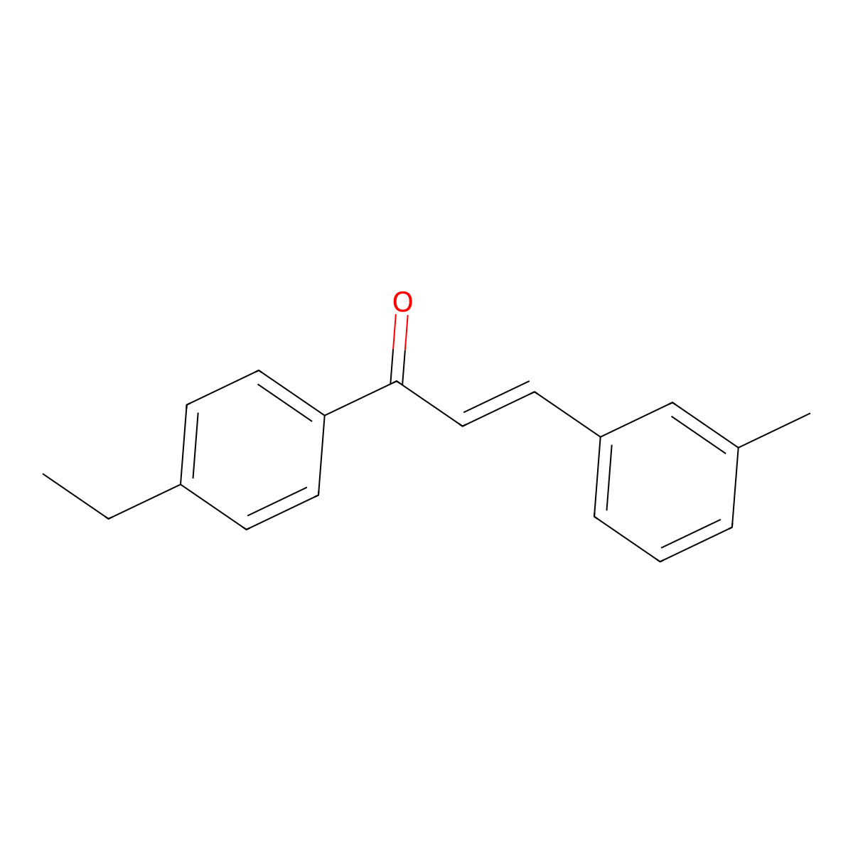 (2E)-1-(4-Ethylphenyl)-3-(3-methylphenyl)prop-2-en-1-one molecular structure, CAS 1176632-70-4