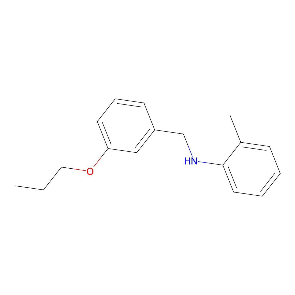N-(2-Methylphenyl)-3-propoxybenzenemethanamine molecular structure, CAS 1176639-67-0
