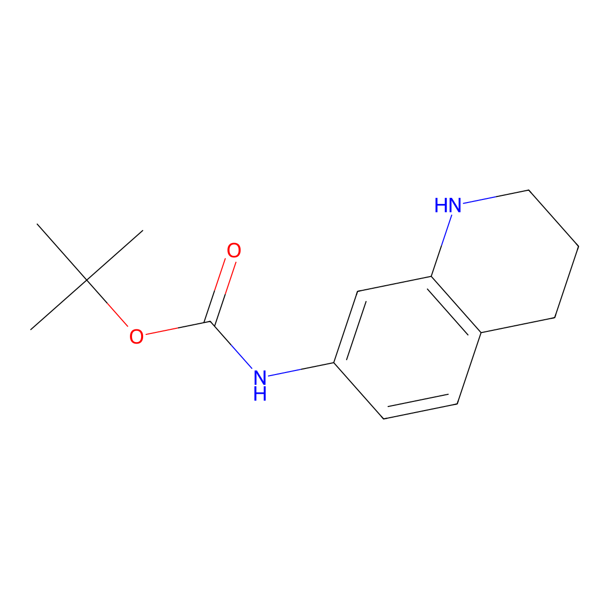 tert-butyl N-(1,2,3,4-tetrahydroquinolin-7-yl)carbamate molecular structure, CAS 1176657-15-0